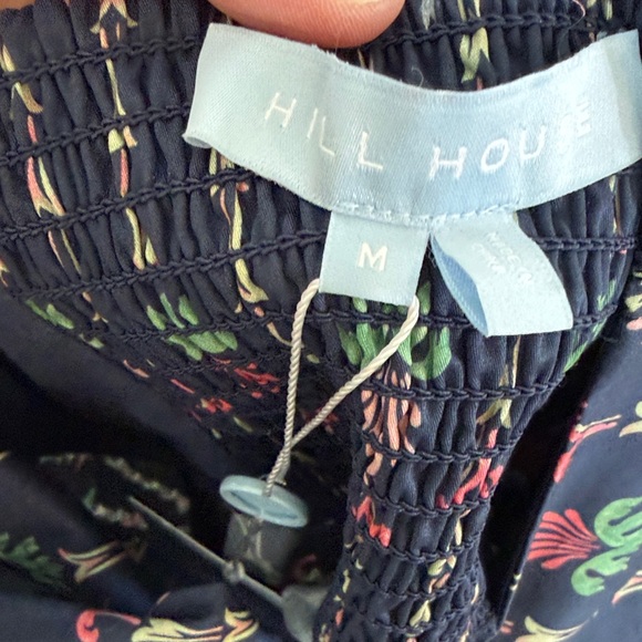 NWT Hill House Size Medium Tie Dress Blue Pink White with pockets - Picture 4 of 7